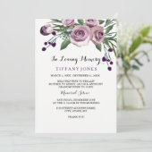 梅エレガント紫バラ葬祭供養 招待状 (スタンド正面)