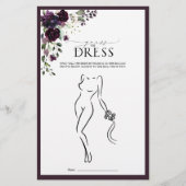 梅エレガント紫フローラブライダルシャワーゲーム (正面)