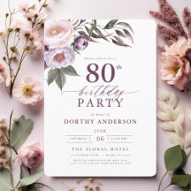 梅エレガント紫フローラ台本80誕生日