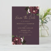 梅エレガント紫ブルゴーニュフローラ結婚ズ セーブザデート (スタンド正面)