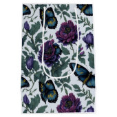 梅エレガント紫マゼンタフローラ ミディアムペーパーバッグ (裏面)