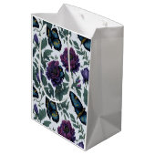 梅エレガント紫マゼンタフローラ ミディアムペーパーバッグ (裏面アングル)