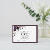 梅エレガント紫色の水彩ブライダルシャワーゲーム エンクロージャーカード (スタンド正面)