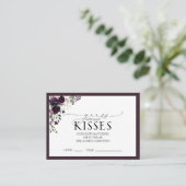 梅エレガント紫色の水彩ブライダルシャワーゲーム エンクロージャーカード (スタンド正面)