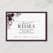 梅エレガント紫色の水彩ブライダルシャワーゲーム エンクロージャーカード (正面)