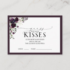 梅エレガント紫色の水彩ブライダルシャワーゲーム エンクロージャーカード