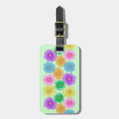 梅カラフル花菊ラゲッジタグ ラゲッジタグ (正面縦)
