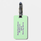 梅カラフル花菊ラゲッジタグ ラゲッジタグ (裏面縦)