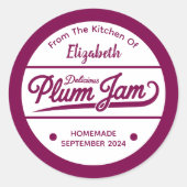 梅ジャム ラウンドシール (正面)