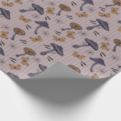 梅ストライプのハロウィーンと蝶 ラッピングペーパー (角)