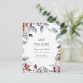 梅パープルフローラ水彩保保の日を保存 案内ポストカード (スタンド正面)