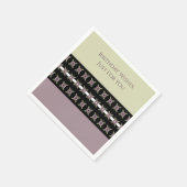 梅パープルモダンフローラデザイナー昼食会 スタンダードカクテルナプキン (角)