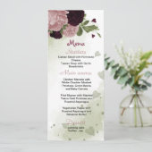 梅ピンクの花の緑結婚のメニュー メニュー (スタンド正面)