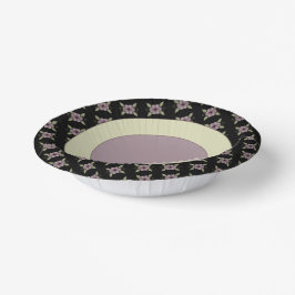 梅ファンシーと黒に薄緑 ペーパーボウル