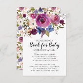 梅フローラモダン赤ちゃんシャワーベビー本 エンクロージャーカード (正面/裏面)