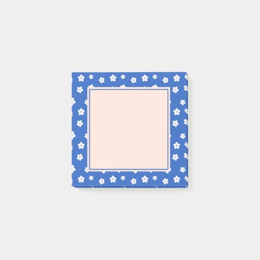 梅フローラ青かわいい ポストイット (正面)