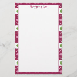 梅モダンピンク白と緑 便箋