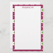 梅モダンピンク白と緑 便箋 (正面/裏面)