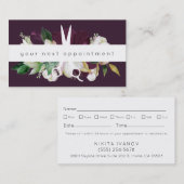 梅モダンフローラサロンはさみロゴアポイントメント 名刺 (正面/裏面)