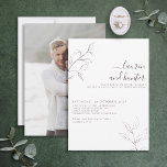 梅モダン紫植物写真集結婚集 招待状<br><div class="desc">あなた結婚のイベントは一生に一度の招待状だから、その日のように忘れられない存在にしたらどうだろうか。この梅モダン紫スクリプト植物写真結婚式招待状は必ず頭を回し、あなたのゲストに何が楽しいことに興奮させま来す。手で書いた書は個人のtouchを確保しながら見たいカップルのための完璧なとデザインスタイリッシュはコンテンポラリー。さらに、背面の写真はあなたの婚約の写真お気に入りのを備え、あなたの愛を紹介する美しい方法である。そして最後に、少なくとも、繊細な植物性の緑のラインアートは仕上げエレガントtouchを追加。あなたはもし、シックで、完全にユニークあなたにカスタマイズの招待を探して、これだ！一致連絡製品の設計者。コレクションはこちら： https://www.zazzle.com/collections/modern_plum_purple_script_botanical_wedding-119301430653753937 Copyright Anastasia Surridgeデザイン,  all rights reserved.</div>