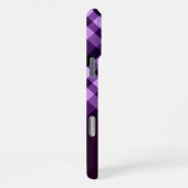 梅モダン紫色のプレイドモノグラム電話ケース iPhoneケース (右側面)