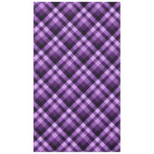 梅モダン紫色の格子模様の大きなテーブルクロス テーブルクロス (正面)