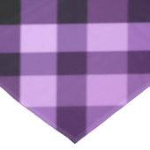 梅モダン紫色の格子模様の大きなテーブルクロス テーブルクロス (アングル)