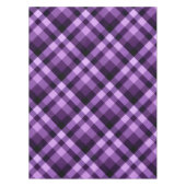 梅モダン紫色の格子模様の小さなテーブルクロス テーブルクロス (正面)