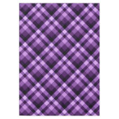 梅モダン紫色の格子模様ミディアムテーブルクロス テーブルクロス (正面)