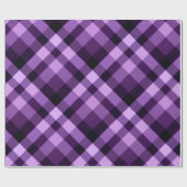 梅モダン紫色の格子状包み紙 ラッピングペーパー (フラット)