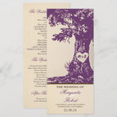 梅ヴィンテージラブツリーウェディングプログラム プログラム (正面/裏面)