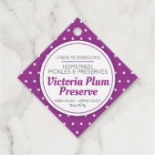 梅保存赤ジャム瓶の食品ラベル フェイバータグ (正面)