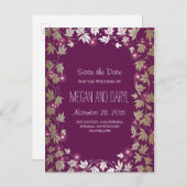 梅園と金ゴールド園枝の日付を保存 案内ポストカード (正面/裏面)