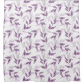 梅層水彩画葉型 シャワーカーテン (正面)