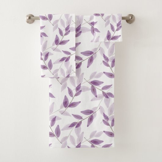 梅層水彩画葉型 バスタオルセット (インサイチュ)