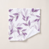 梅層水彩画葉型 バスタオルセット (ウォッシュタオル)