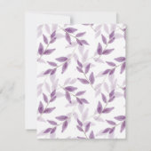 梅層水彩画葉型 招待状 (裏面)