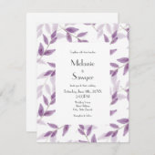 梅層水彩葉 招待状 (正面/裏面)