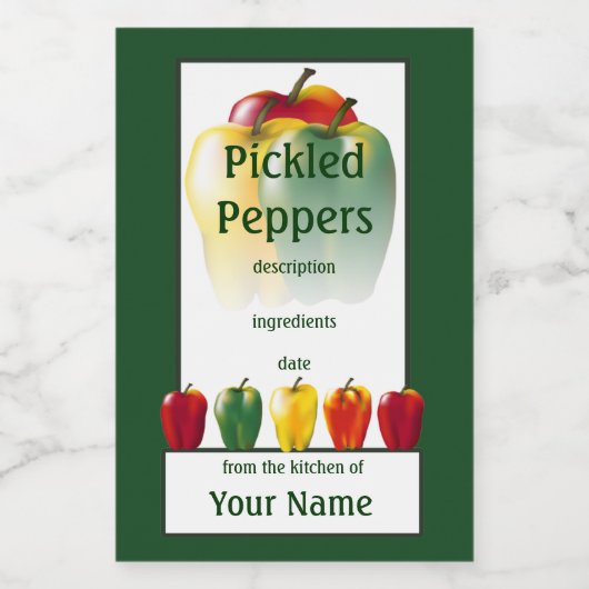 梅干しピーマン緑2x3 フードラベル (シングルラベル)