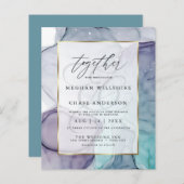 梅手頃結婚ティール（緑がかった色）抽象芸術インキ (正面/裏面)