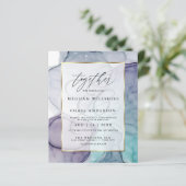 梅手頃結婚ティール（緑がかった色）抽象芸術インキ (スタンド正面)