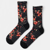 梅日本のの波模様 ソックス (左)