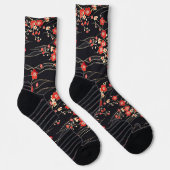 梅日本のの波模様 ソックス (右)