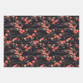 梅日本のの波模様 ラッピングペーパーシート (正面2)