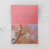 梅日本のの花 サンキューカード (内部)