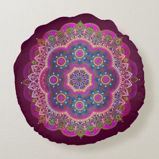 梅曼荼羅円枕 ラウンドクッション (裏面)