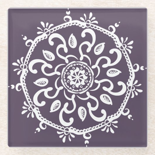 梅曼荼羅 ガラスコースター (正面)