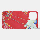 梅樹の青い日本の鳥 Case-Mate iPhoneケース (裏面 (横))