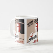 梅毒および淋病を押して下さい コーヒーマグカップ (正面左)