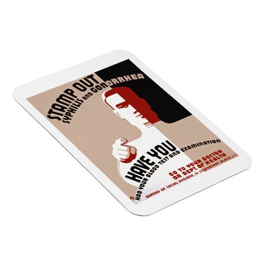 梅毒および淋病を押して下さい マグネット (右側)